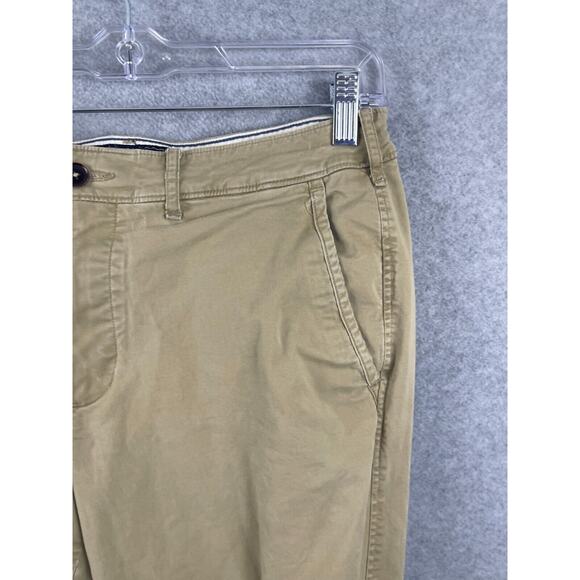 Abercrombie & Fitch Langdon Pants Mens 33x32 (31x28) Brown Slim Stretch Workwear - Picture 4 of 12